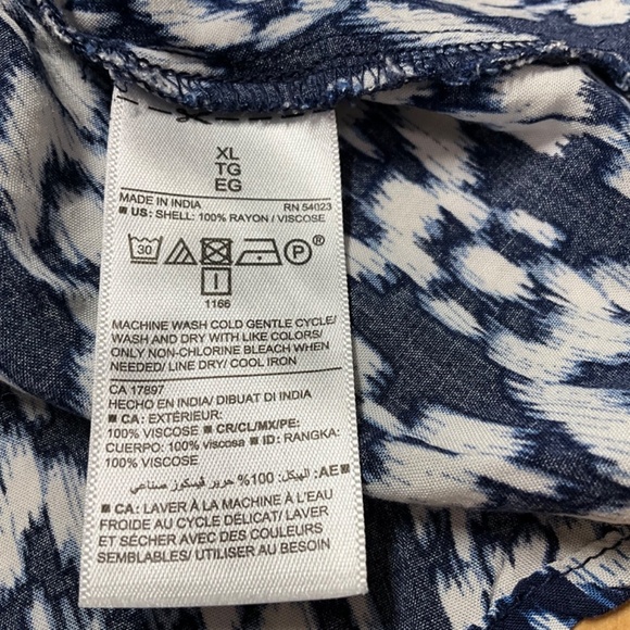 Old Navy, Navy and White Boho Midi Dress - Picture 7 of 7